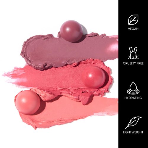 OFIR Cheek Tones Vitamin C Blush Stick - Buildable, Hydrating Vegan Cream Blush | Non-Transfer Radiant Finish | Watermelon - Reddish Pink | 0.21 oz