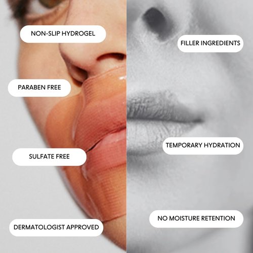 LOOPS Weekly Reset Hydrogel Lip Mask - Super Hydrating Mask for Moisturizing Lips - Rejuvenate and Reduce Signs of Puffiness - Lip Plumping Mask - Cooling and Refreshing Collagen Lip Mask - 5 Pc