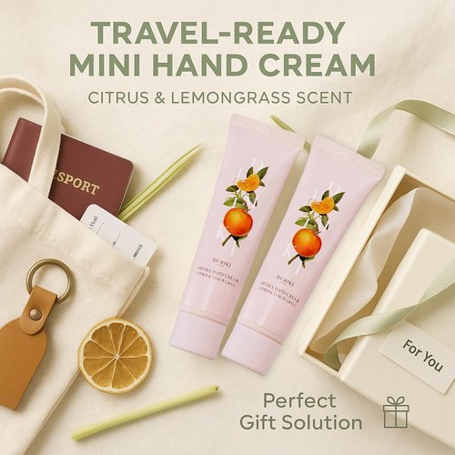 Demiki Shea Butter Hand Cream - Nourishing Lotion for Dry, Cracked Hands | Travel Size 2pcs (50g x 2)