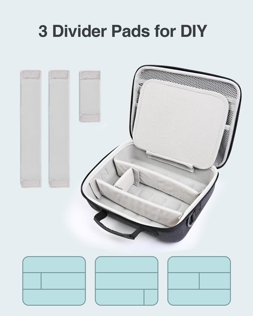 Luxtude Large Barber Case, Hard Barber Bags for Clippers and Supplies, Travel Hair Clipper Case, Clipper and Trimmer Cases with Shoulder Strap, Easy Carrying