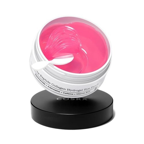 COSRX Pink Peptides Collagen Eye Patch - Reduces Puffy Eyes & Dark Circles | 60 Hydrogel Patches