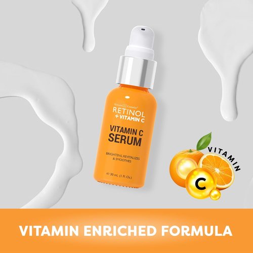 LIVAURA Retinol + Vitamin C Face Serum - Anti-Aging Formula for Even Skin Tone & Radiance - 1 FL. Oz