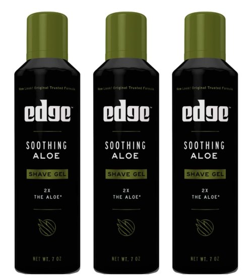 Soothing Aloe Shave Gel Men Shave Gel by Edge, 7 Ounce ( 3 Pack )