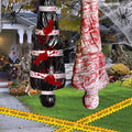 Halloween Hanging Corpse Props Set - 6ft Inflatable Dead Bodies with Web, Blood Shroud & Scene Accessories