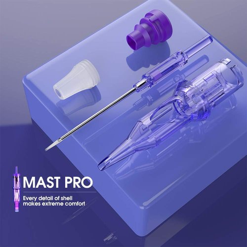 Mast Tattoo Pro Tattoo Cartridges 50Pcs Assorted Mixed Sizes #12 Standard 1RL 3RL 5RL 7RL 5RS 7RS 7RM 9M 9RS 11RM Disposable Round Liner Shader Magnum Tattoo Needles Kit for all styles
