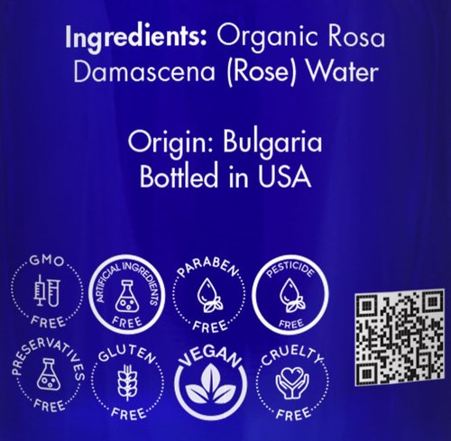 Organic, Rose Water, Spray for Face, Hyderating Toner – 100% Pure, Rose Water, by Zongle Therapeutics Grade, 4 Oz