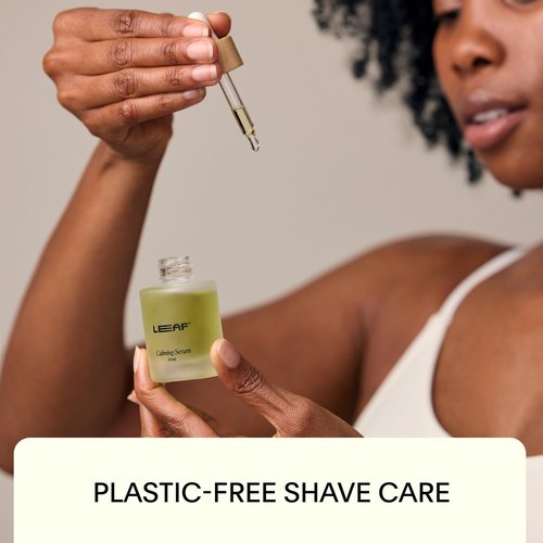 Leaf Shave | Leaf Calming Serum with Reusable Dropper - All-Natural Facial Oil to Soothe Irritation, Hydrate Skin, and Reduce Redness, Post-Dermaplaning Moisturizer - 1 fl oz