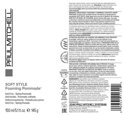 Paul Mitchell Foaming Pomade - Define Texture & Boost Shine for Curly, Wavy & Coily Hair