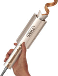 TYMO CurlPro Plus Automatic Curling Iron - Long Barrel Ceramic Curler for Women, Anti-Scald, Gold, 1.5 Inch