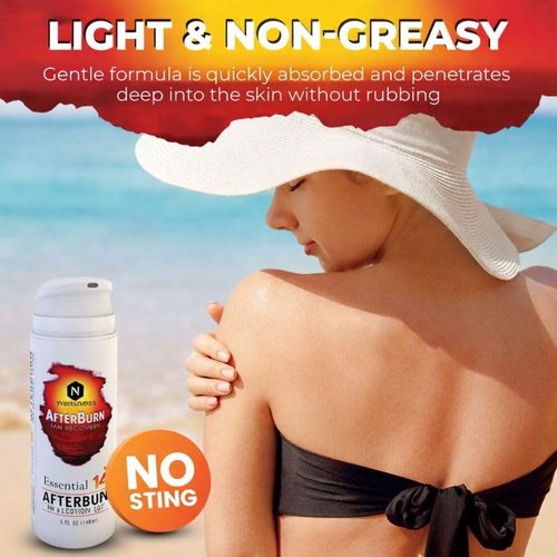 Nirvanta All-in-One AfterBurn Tan Recovery Lotion – Doctor-Formulated Aftersun Lotion w/Natural Ingredients & 14 Essential Oils for All Ages – After Sun Care for Deep Hydration & Peeling Minimization