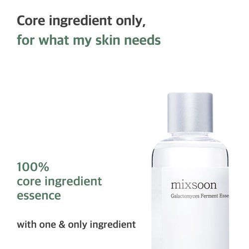 mixsoon Galactomyces Ferment Essence - Deep Moisture, Tone Clarifying Essence to Smooth Skin for Dull, Uneven Skin - Korean Skincare for Glass Skin - Vegan (3.38 fl.oz / 100ml)