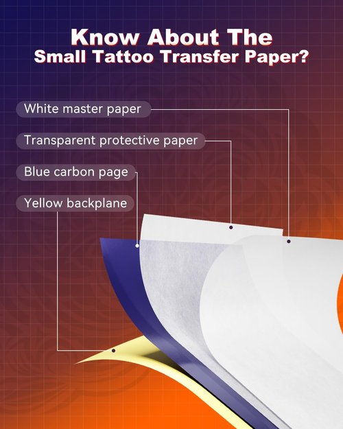 Phomemo Tattoo Stencil Paper 3.15" x 5.24" for TP31 Mini Tattoo Printer, 100 Tattoo Transfer Paper for Beginners/Enthusiast/Artists