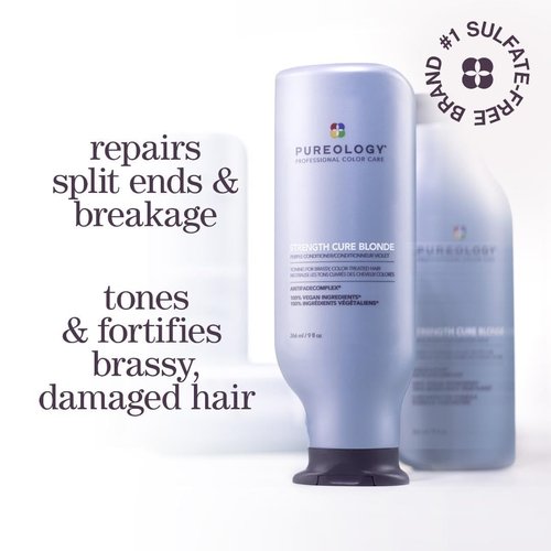 Pureology Strength Cure Blonde Shampoo & Conditioner Set - Nourishing Care for Blonde & Lightened Hair
