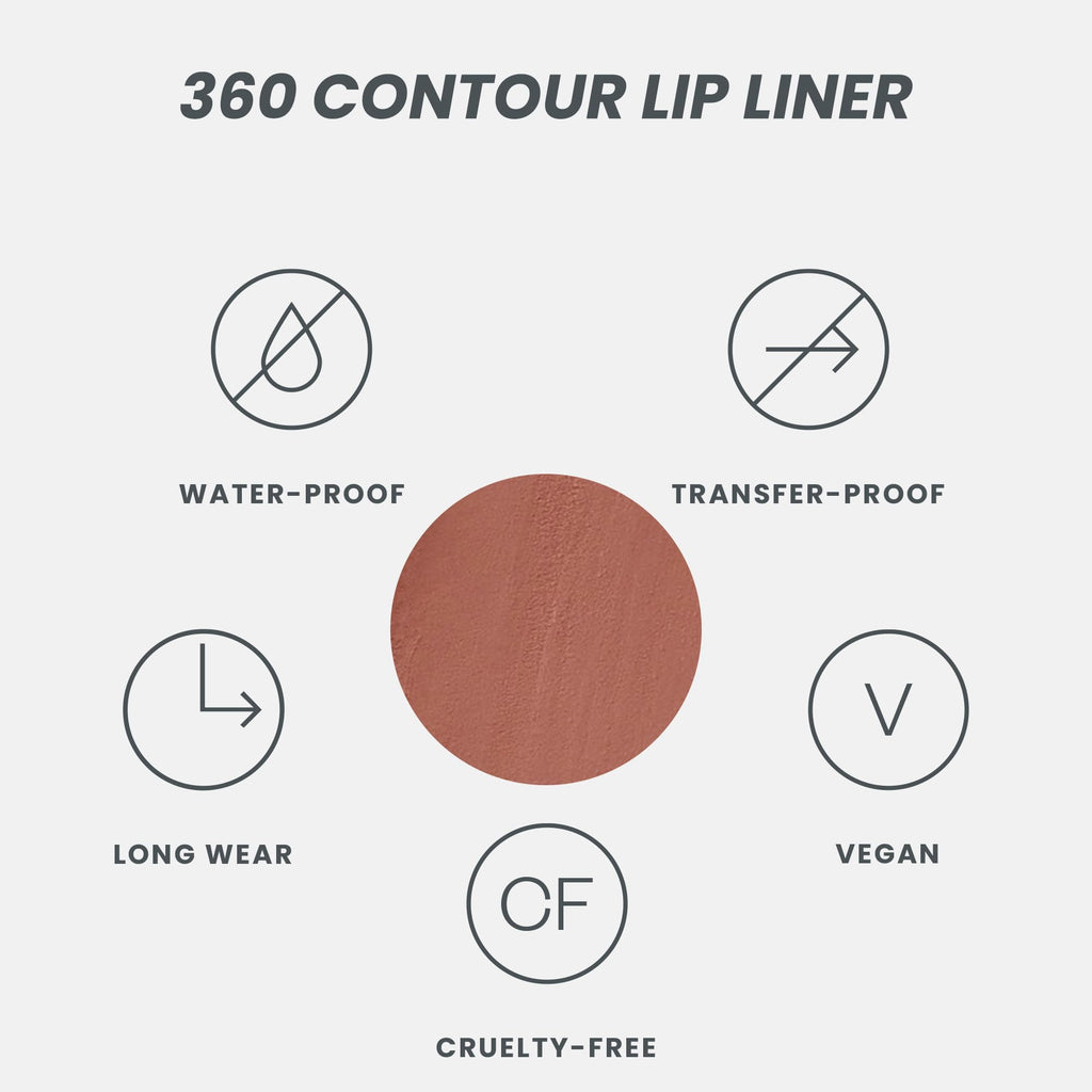 Wonderblading Lip Stain Peel Off Masque (Lovely) with 360 Contour Lipliner (Saddle)