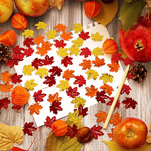 Fall Maple Leaf Confetti - Autumn Table Scatter for Weddings & Parties - 60g