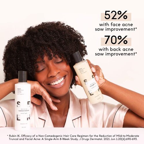 SEEN Travel Trio | Fragrance-Free Hair Care Set - Non-Comedogenic Shampoo, Conditioner & Cream - Reduces Frizz & Protects Heat