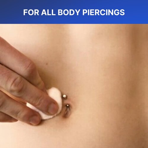 BodyJ4You Piercing Aftercare Spray - Saline Solution Natural Keloid Bump Removal - Ear Piercing Cleaner Nose Septum Belly Button Cartilage - Sea Salt Aloe Vera Rosemary - Fine Mist 3 x 2 Fl Oz