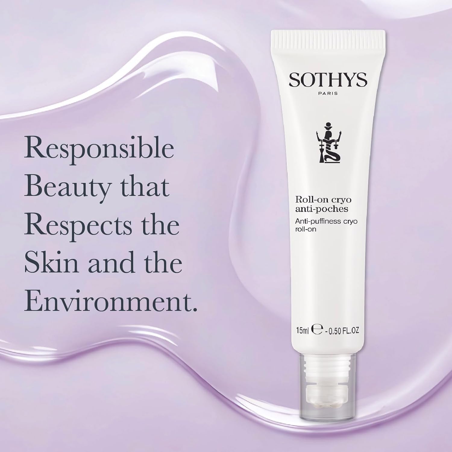 SOTHYS Anti-Puffiness Eye Roller Gel - Cryo Roll-On for Dark Circles & Puffy Eyes | Firming Undereye Care
