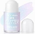 Skiennix Body Glitter Gel - Holographic Mermaid Sequins Liquid Eyeshadow | Sparkling Pink 1 oz