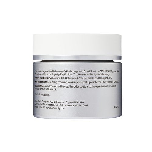 No7 Future Renew Damage Reversal Face Cream with SPF 25 - Anti Aging Face Moisturizer with Skin Firming Benefits - Formulated with Peptide Technology to Protect, Repair & Intensely Hydrate (1.69 Oz)