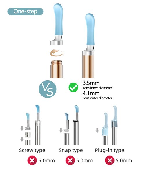 Bebird Replacement Tips Ear-10 PCS Ear Wax Removal Tips for Wet/Dry Earwax Cleaning- Original BEBIRD Ear Cleaner Tips Ear Wax Removal Tool Set for R1 /W3/R3/M9/T15/X3/D3Pro/X1+Plus (Dia. 3.5mm)