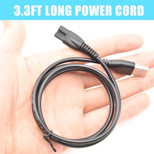 Meridian Grooming Charger Cable - Replacement Power Cord for Electric Shaver Trimmer