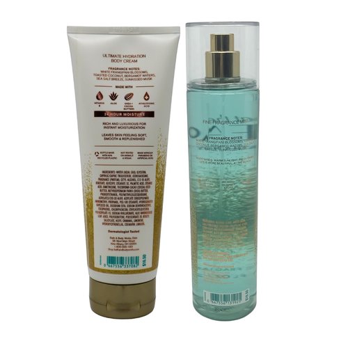 Bath & Body Works At the Beach - Gift Pack for Holiday - Mist 8oz and Body Cream 8oz