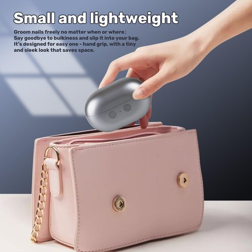 Imwing Easyclip, Imwing Nail Clipper,Electric Nail Grinder & Trimmer 2 - in - 1 with LED Light, Safe Automatic Nail Clipper for Seniors, Adults, Kids, Baby(Gray)