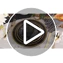 FLOWERCAT 100PCS Black and Gold Disposable Plates Set - Heavy Duty Dinner & Dessert Plates Variation of THIS listing
