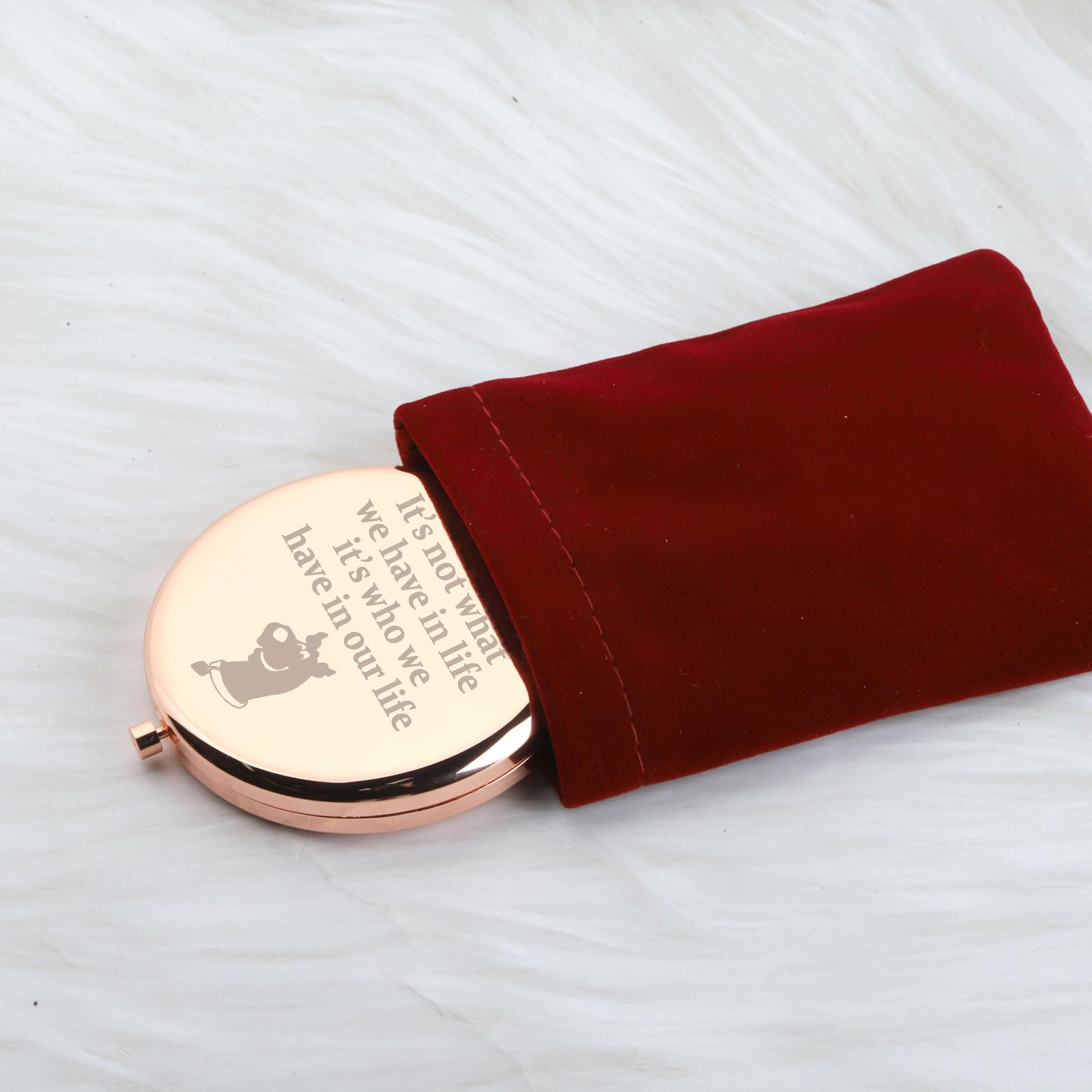 WUSUANED Funny Dog Makeup Mirror It’s Not What We Have in Life It’s Who We Have in Our Life Jewelry Cartoon Dog Lover Gift Dogs Mom Gift (artoon S Dog Mirror 2)