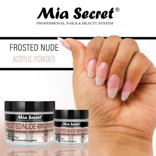 Mia Secret Frosted Nude Acrylic Powder - Made in USA | Available in Multiple Sizes (1 oz.)
