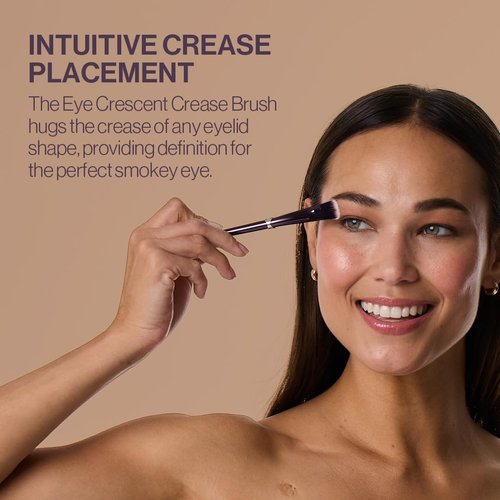 Anisa Beauty Eye Crescent Crease Brush – Precision Eye Brush for Blending and Defining Crease and Contours – Soft, Synthetic Fibers for Eyeshadow Application