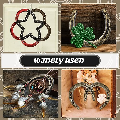 Bronze Cast Iron Horseshoe Wall Decor Set - Lucky 10 Pieces 4.5 x 4.3 Inches