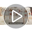 Horaldaily Halloween Tablecloth 52 x 70 Inch Rectangular Black Bat Ghost - Beige Variation