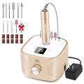 Kredioo Nail Drill Professional Electric 35000RPM Nail Drill Machine Kit Remove Gel Nails Acrylic Polish Thick Toe with 11 Sanding Bits E File Set
