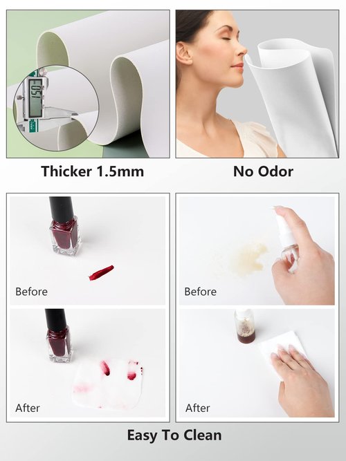 (MAT ONLY) Nail Art Table Mat, Nail Arm Rest Pad for Acrylic Nails, Soft Microfiber PU Leather Nail Mat for Table, Foldable Nail Hand Rest Pillow Manicure Pad, Acrylic Nail Desk Mat for Nail Cushion