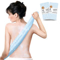 Yiclick 2PCS Exfoliating Washcloth Towel - Exfoliating Body Scrubber Exfoliator, Loofah Sponge Wash Cloth, Korean & Japanse & African Net Sponge Rag - Back Scrubber Washer (Blue)