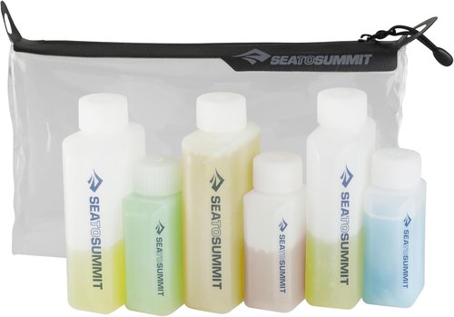 Sea to Summit Travel System - Clear Zip Pouch with TSA-Approved Bottles & Garment Mesh Bag