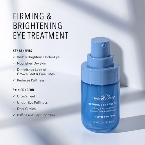 HydroPeptide Retinol Eye Renewal Balm - Lifting & Firming with Tri-Retinol Complex, 0.5 Oz