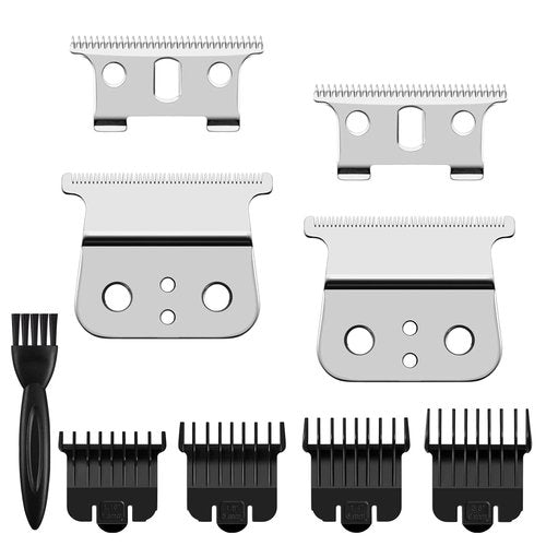 Andis T Outliner Blades - 2 Pack Silver Steel Replacement Blades for GTX Trimmer & #04710, #04521