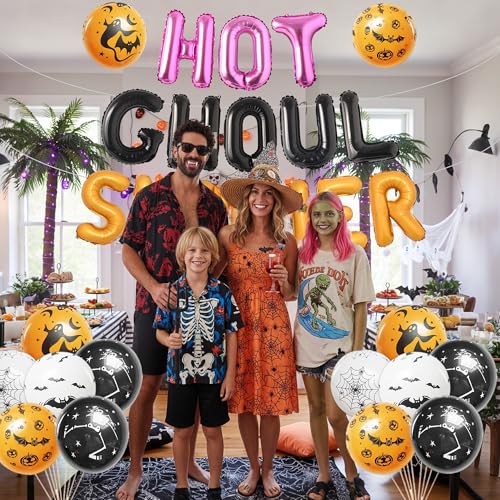 Hot Ghouls Summer Balloons Banner Party Decorations Set