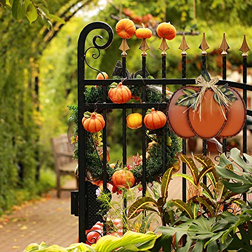 Autumn Pumpkin Wooden Sign for Front Door - Rustic Fall Decor, 11x12.5in