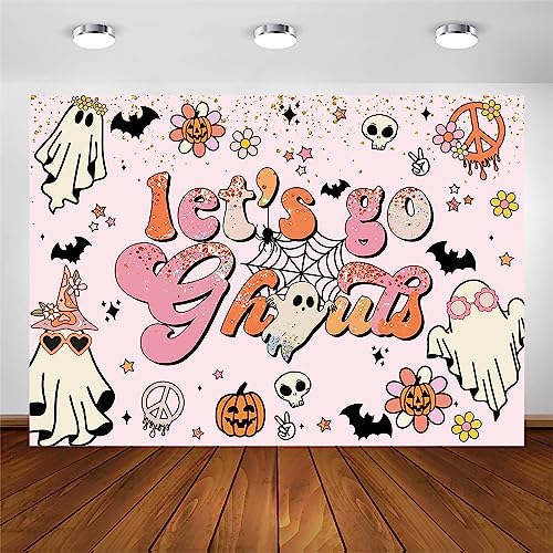 Halloween Ghouls Backdrop 7x5ft - Let's Go Ghouls Bachelorette Party Decor