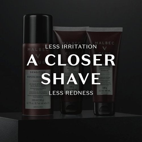 Malbec Club Sensitive Shaving Cream - Premium Non-Foaming Formula for Hydrated Skin | 3.5 Ounce