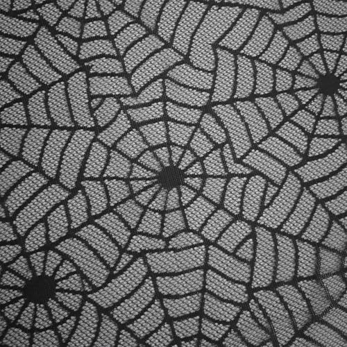 Halloween Spider Web Lace Tablecloth - 32x41 Inch Decorative Cover for Parties