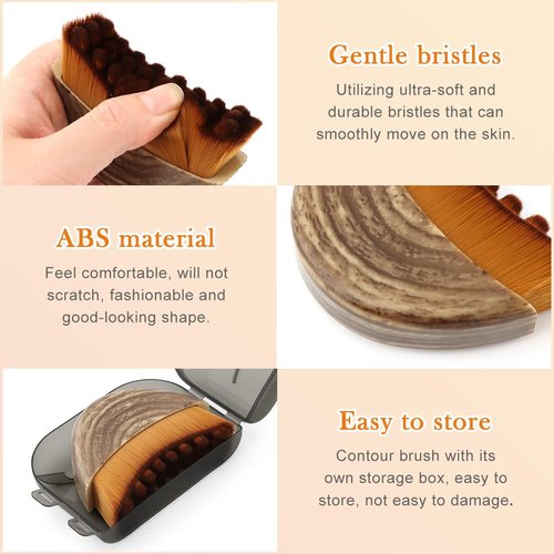 Lymphatic Contour Face Brush, 2PCS Lymphatic Drainage Massager Dry Brushing for Jawline and Chin Contour, Facial Dry Brush, Drainage Tool for Puffiness Relief and Relieve Fatigue