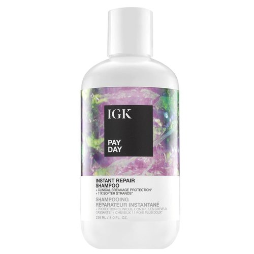 IGK PAY DAY Instant Repair Shampoo - Bond-Building Formula for Damaged Hair | Sulfate-Free | 8 Oz