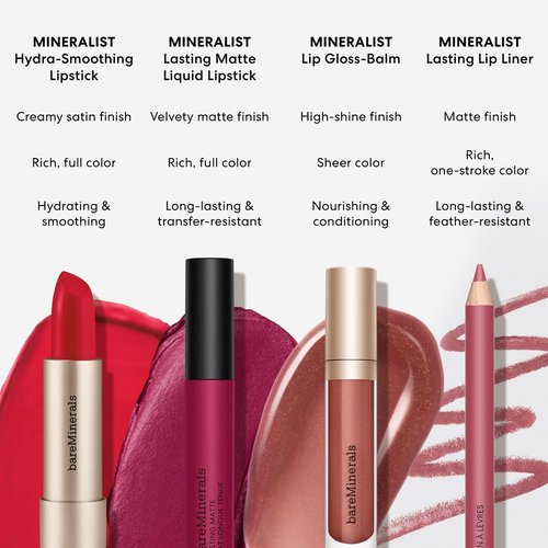 bareMinerals Mineralist Lip Gloss-Balm | Hydrating Sheer Glossy Lip Balm, No Stickiness, Vegan