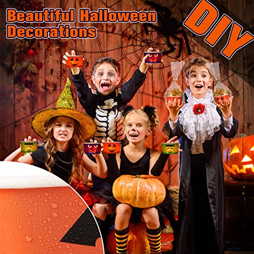 60 Pcs Halloween Treat Snack Cups - 9 oz Pumpkin Ice Cream Bowls