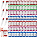 Halloween Blood Bags Drink Set - 100 Bags Labels Clips Syringes, 300ml Reusable Pouches